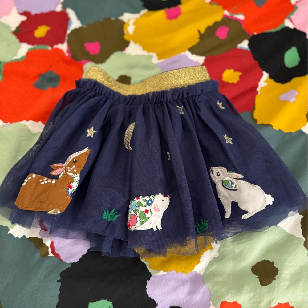 Mini Boden Embroidered Festive Tulle Skirt, 2-3 Y